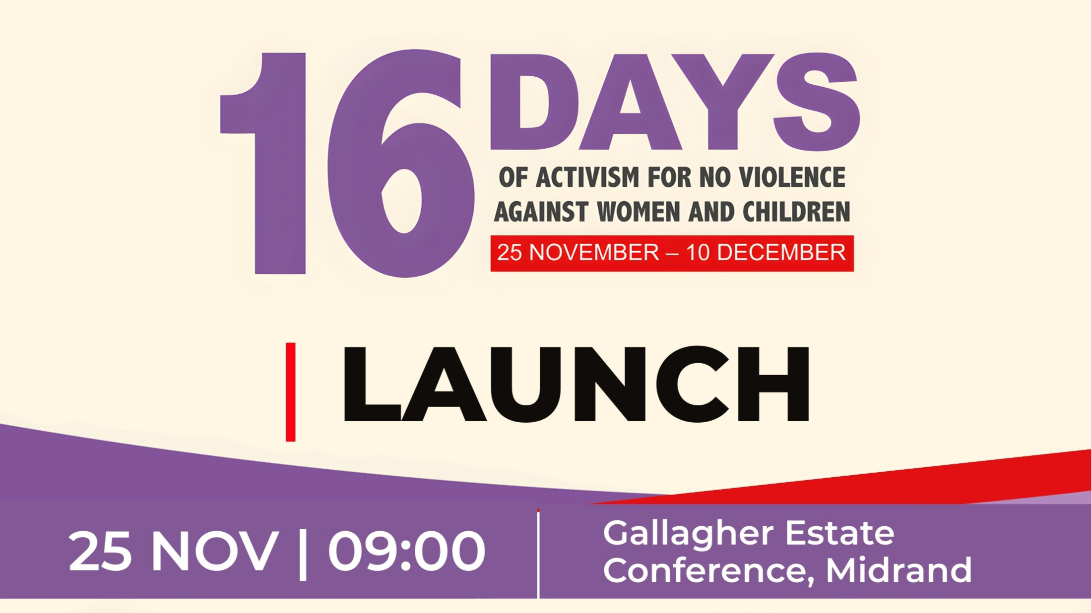 Launch of the 16 Days of Activism 2025