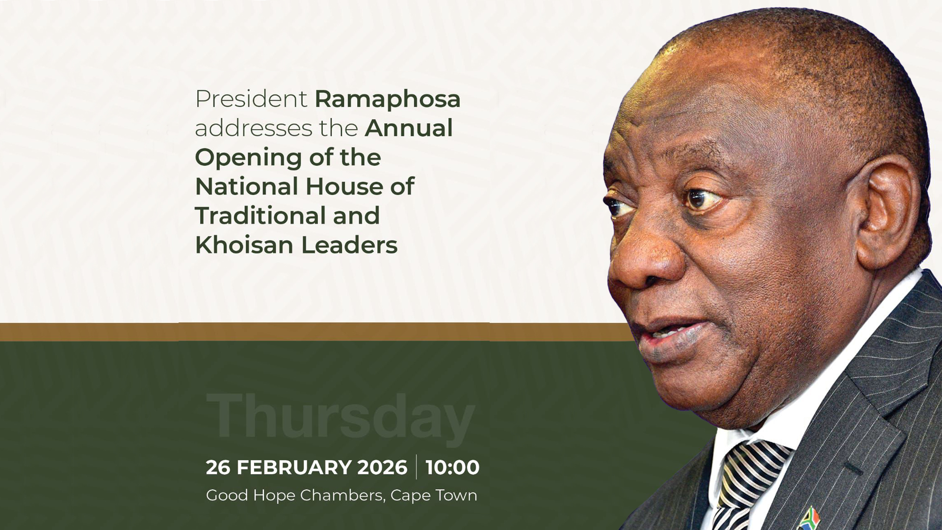 President Ramaphosa addresses the Opening of the National House of Traditional and Khoisan Leaders