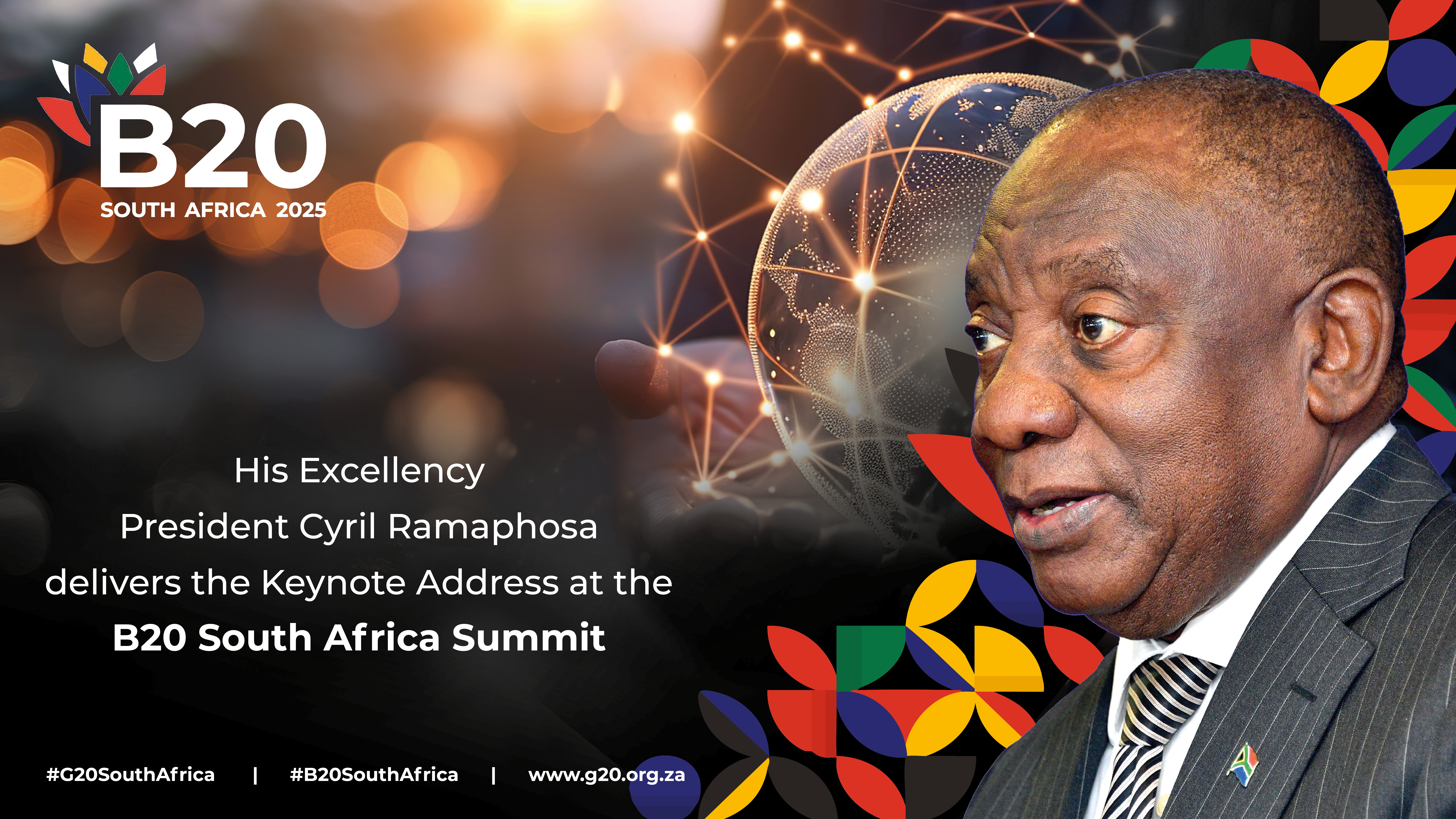 His Excellency President Cyril Ramaphosa delivers the Keynote Address at the B20 South Africa Summit