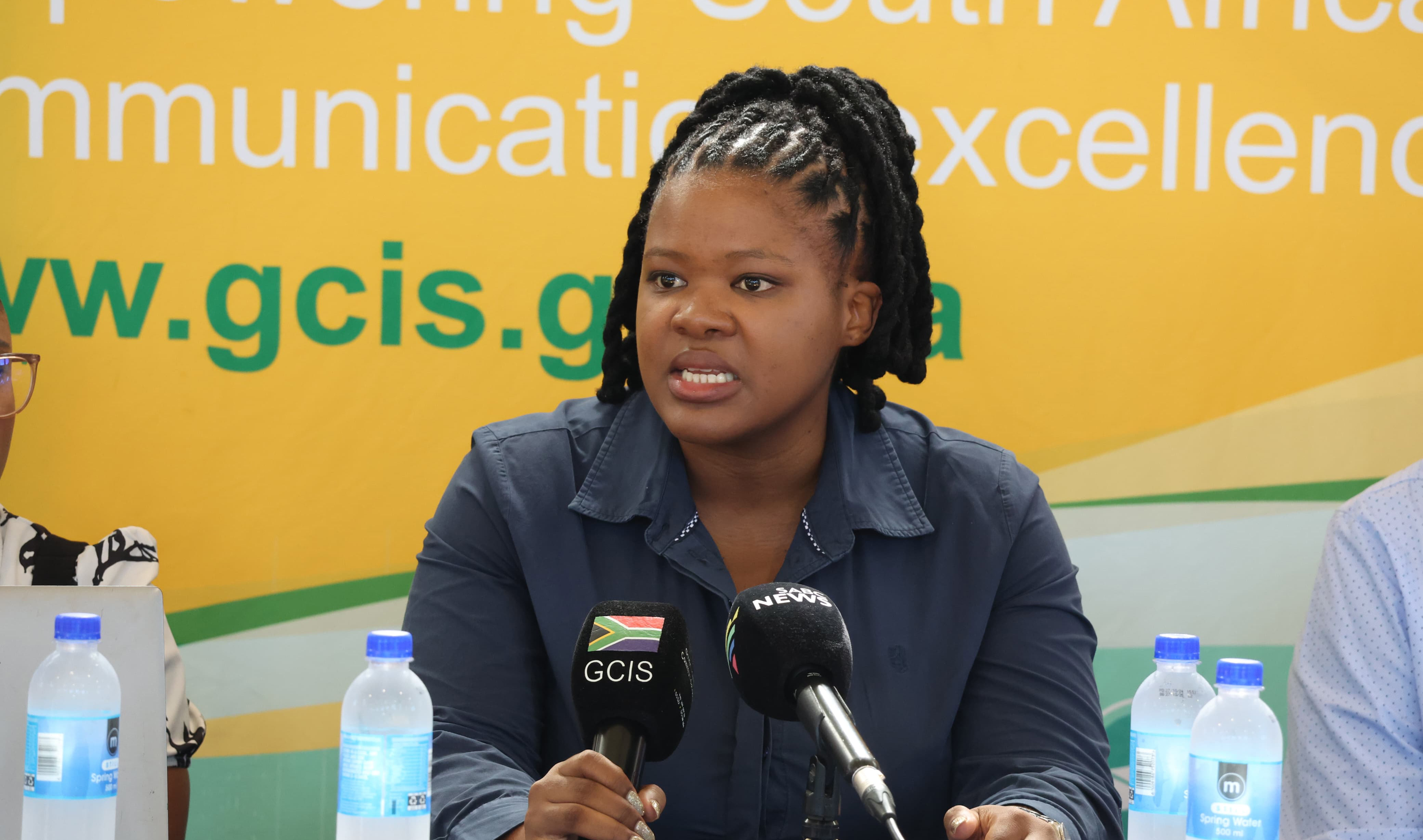 Deputy Minister Nonceba Mhlauli briefs media on the (PYEI) initiative 3rd Quarter Report
