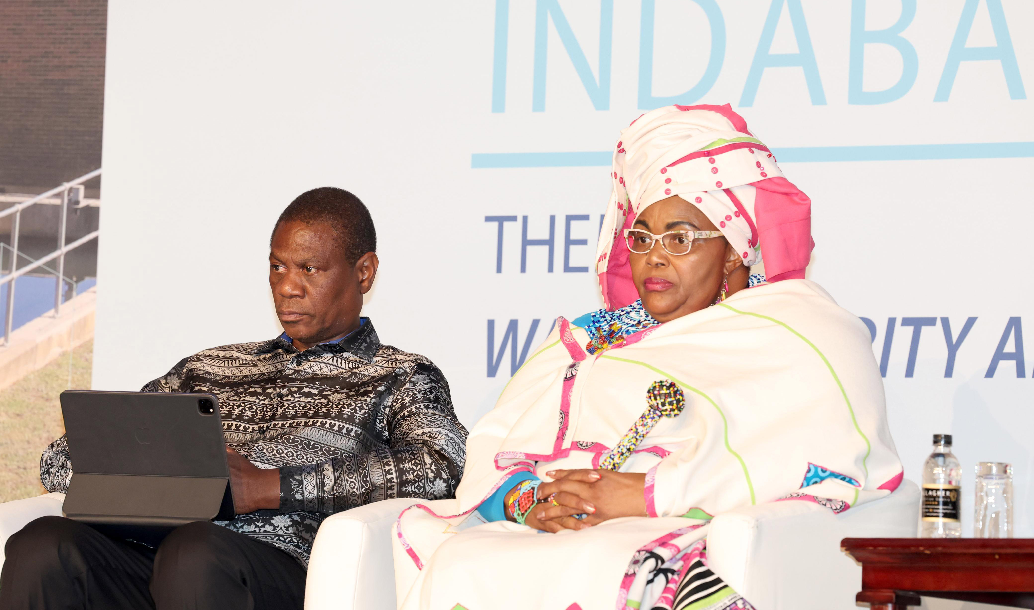 Deputy President Paulus Mashatile delivers closing remarks at the WATER AND SANITATION INDABA