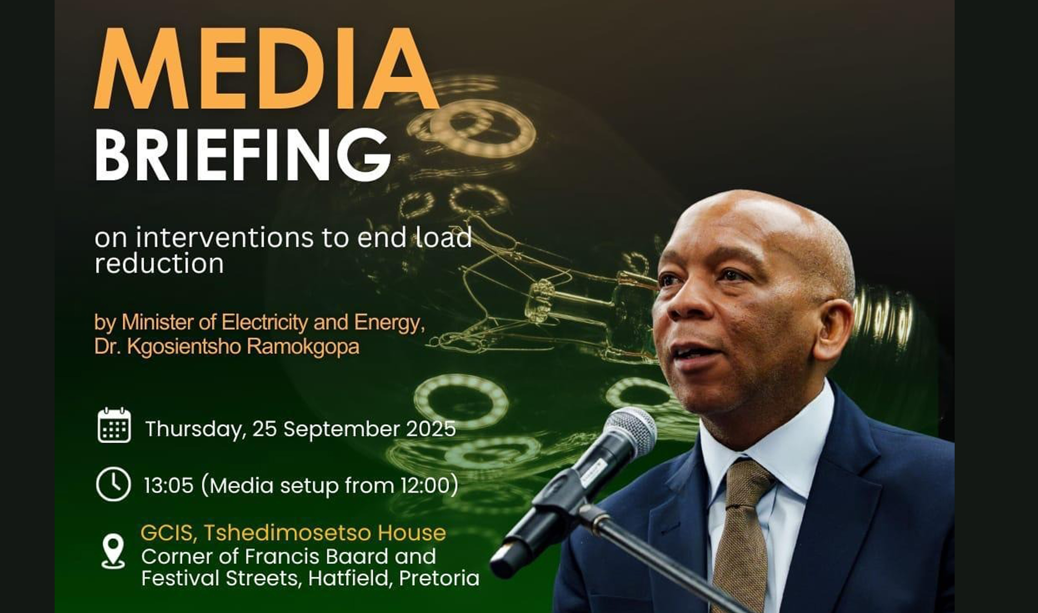 Minister Ramokgopa holds a media briefing to announce interventions aimed at ending load reduction