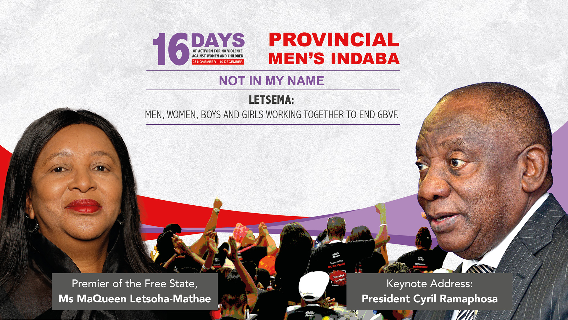 President Cyril Ramaphosa delivers a keynote address at the Free State Provincial Men’s Indaba