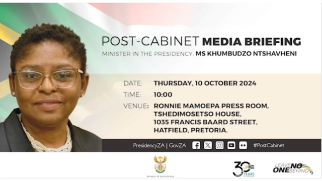 Full Speech Minister Khumbudzo Ntshavheni Post Cabinet Media Briefing 10 October 2024