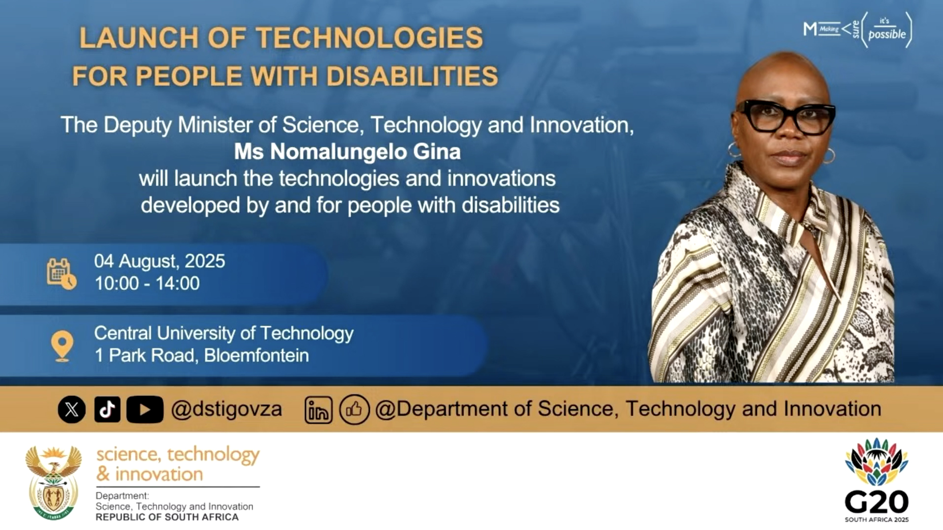 Launch of Technologies for people with disabilities