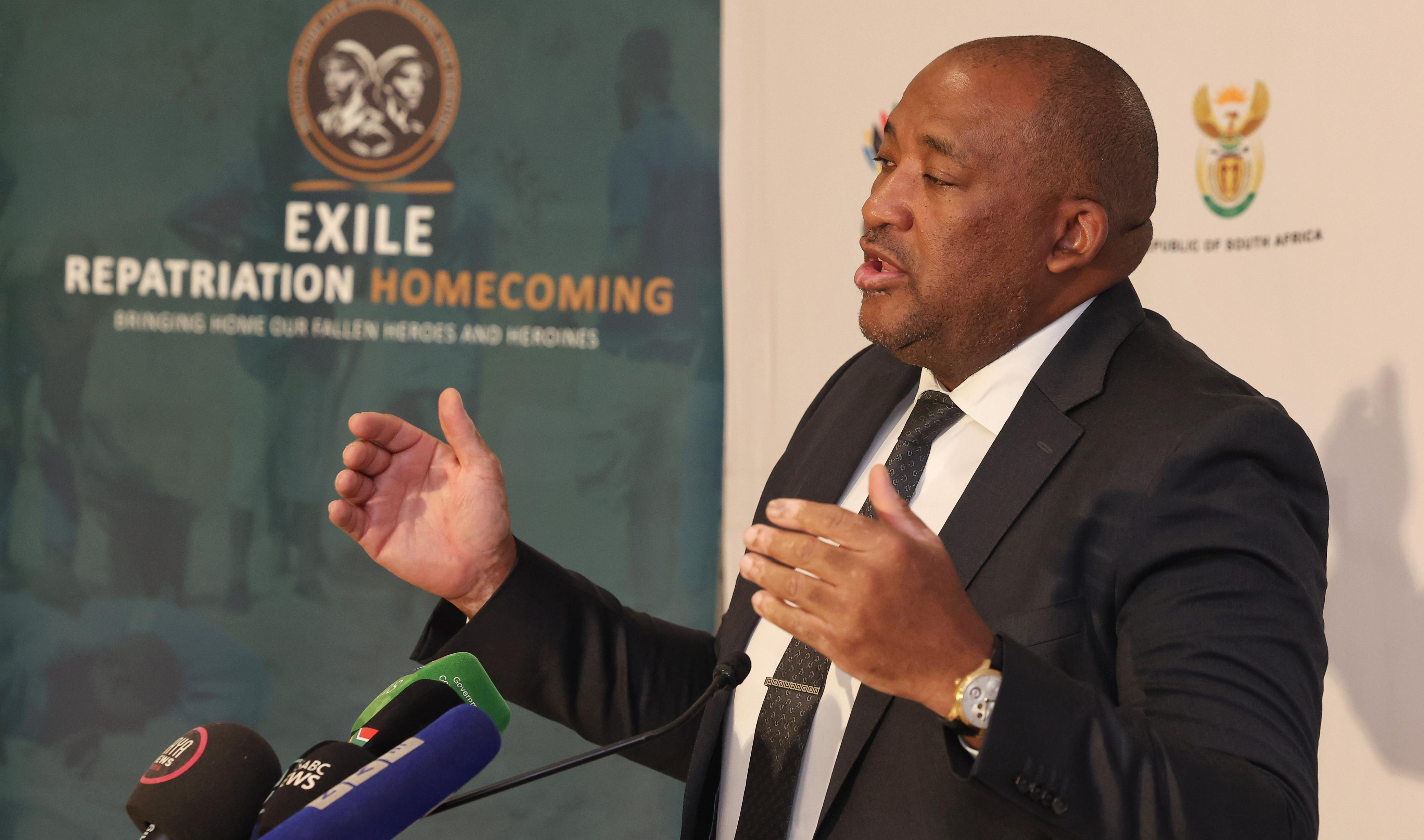 Minister Gayton Mckenzie hosts press briefing on Repatriation of Ancestral and Exile Remains
