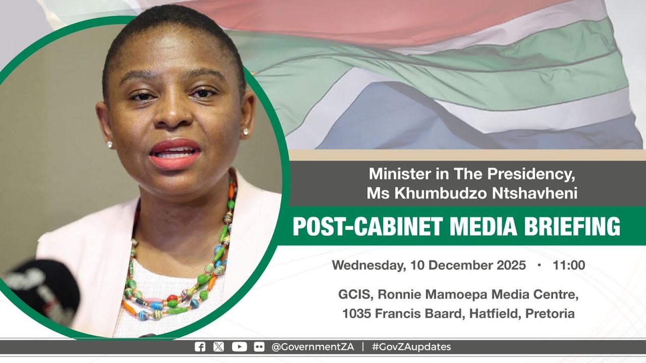 Minister Khumbudzo Ntshavheni briefs media on outcomes of Cabinet meeting