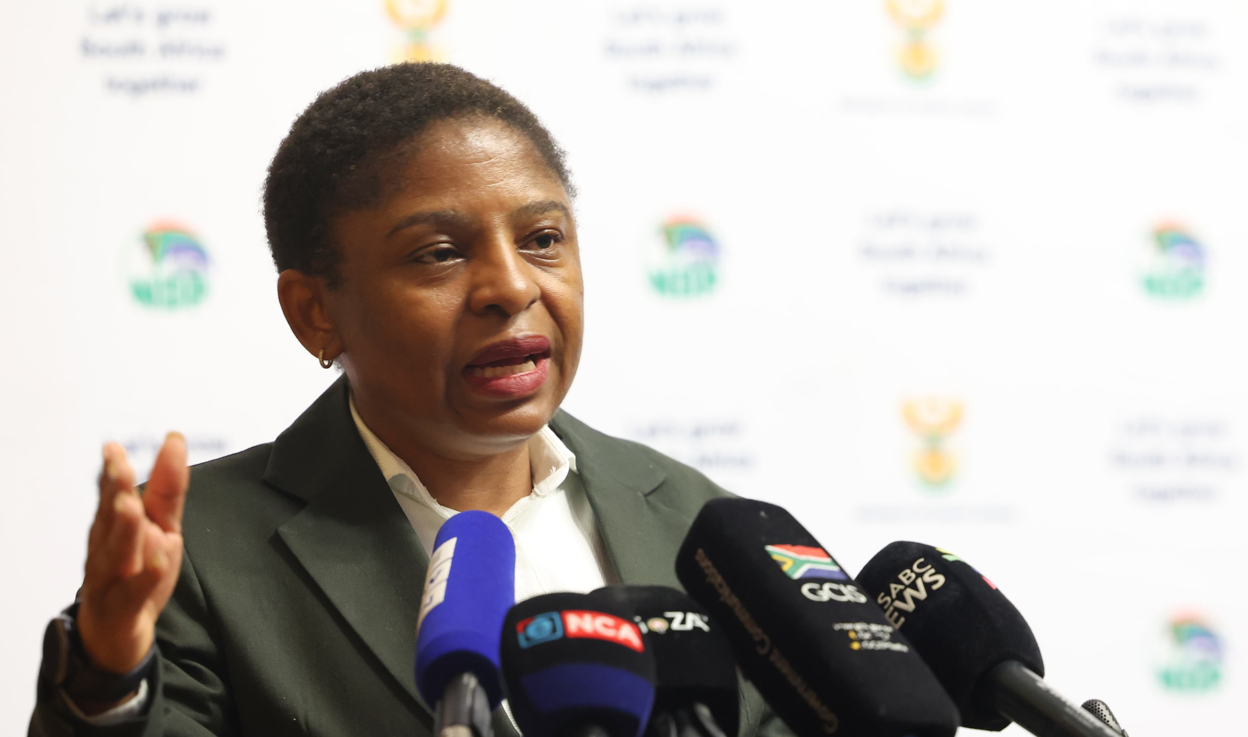 Minister Khumbudzo Ntshavheni briefs the media on the recent Cabinet Meeting