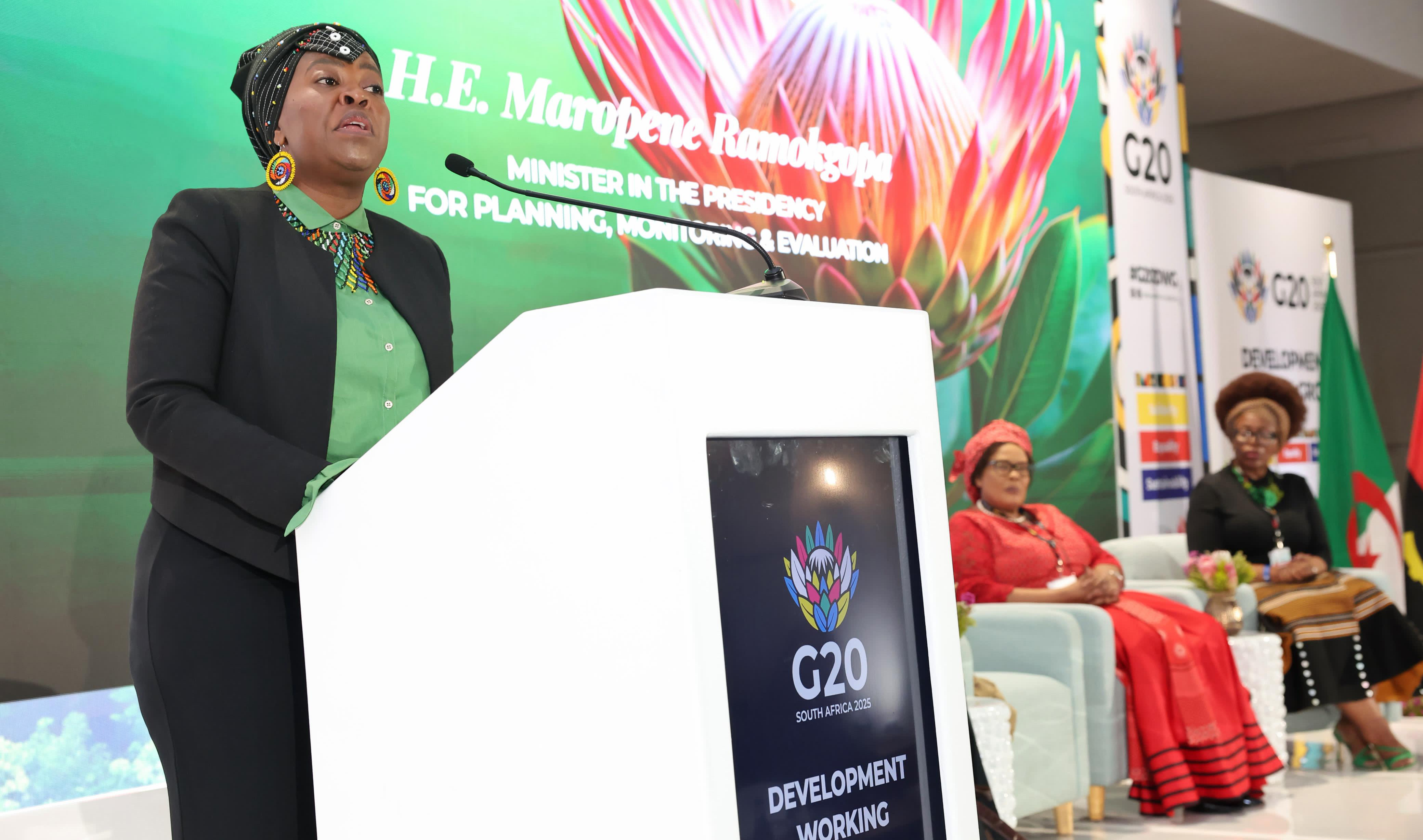 Minister Maropene Ramokgopa addresses the 3rd G20 Development Working Group meeting