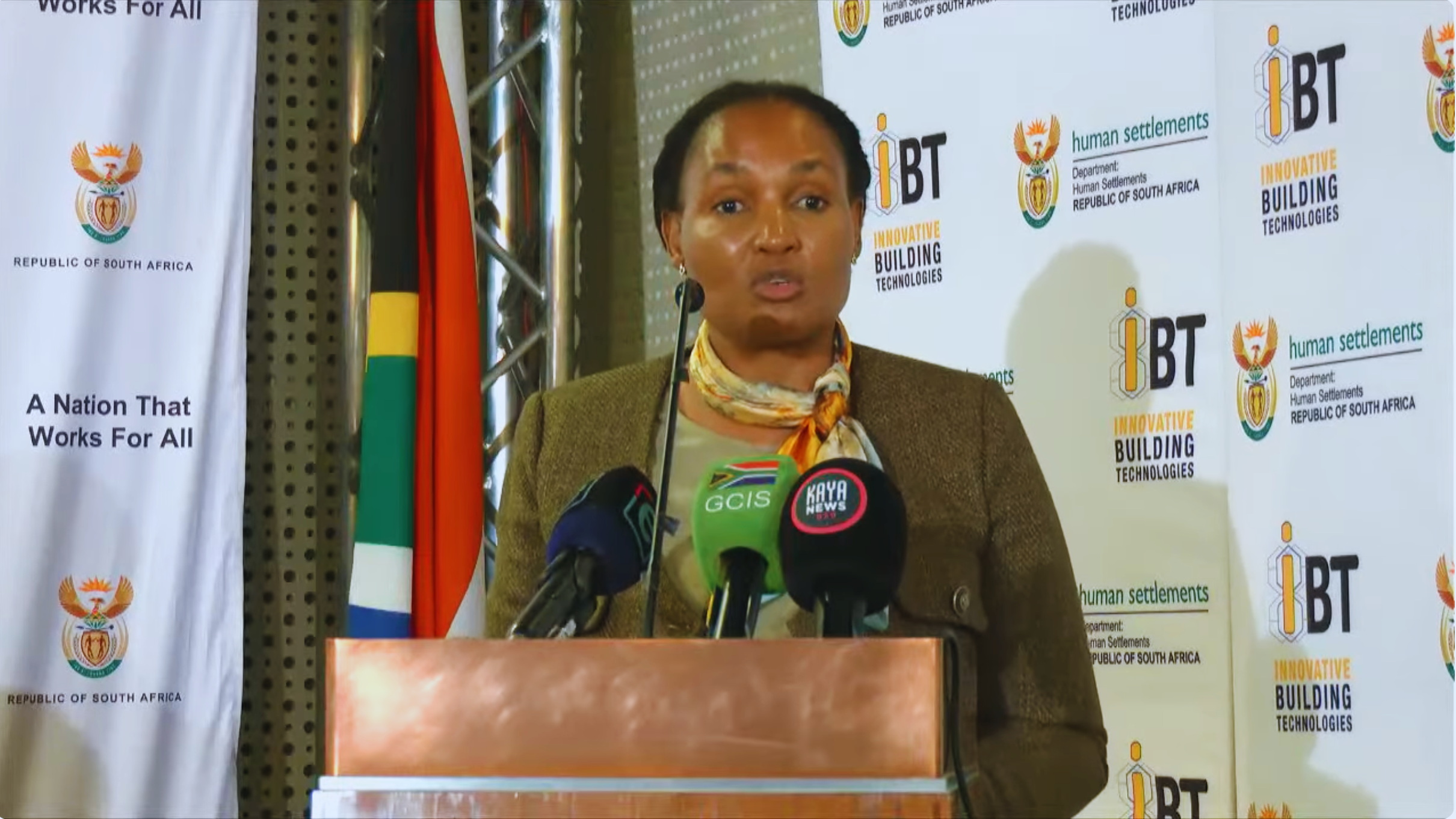 Minister Simelane briefs the media about the upcoming summit on Innovative Building Technologies