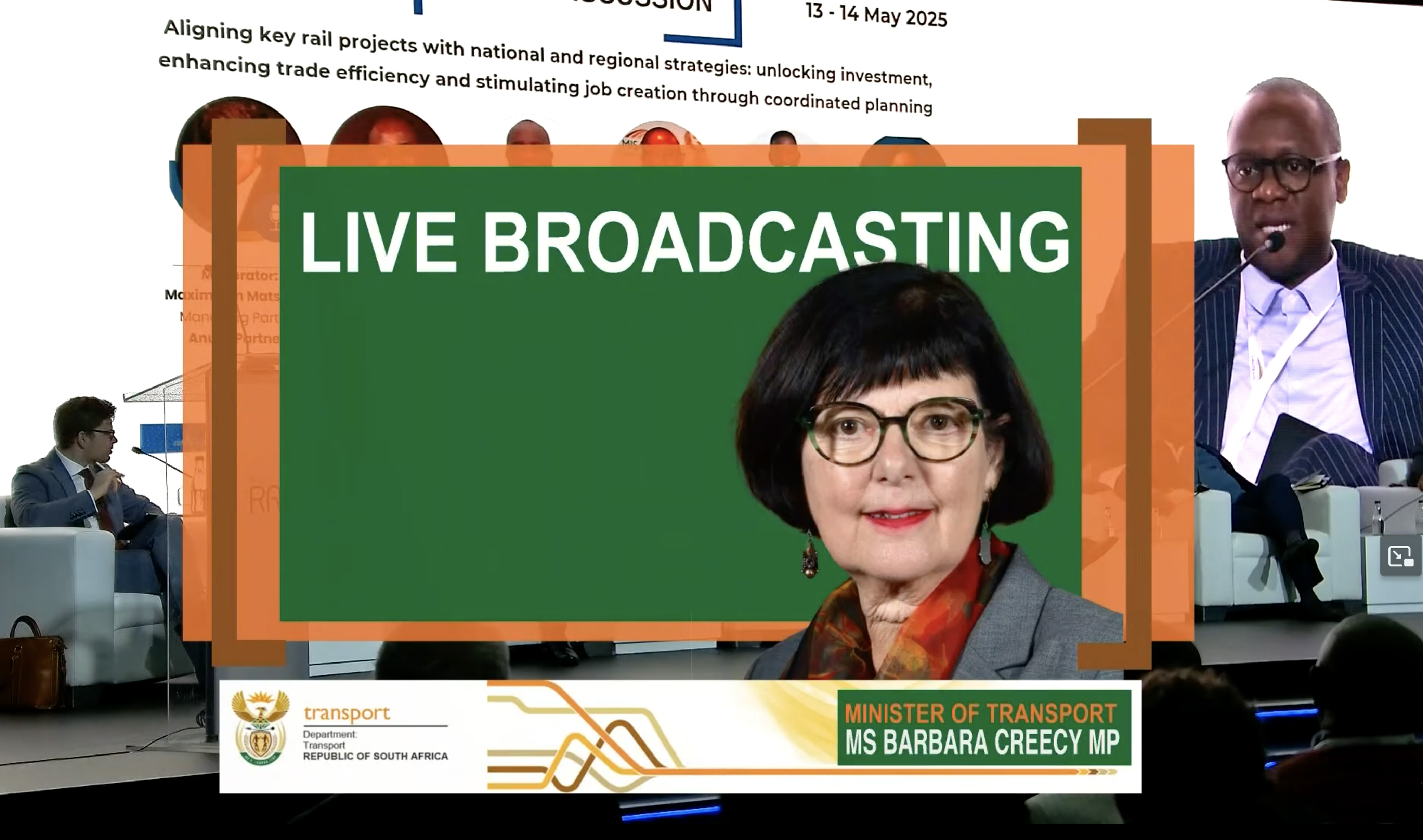 Minister of Transport Barbara Creecy Attends The Africa Rail 2025 Conference