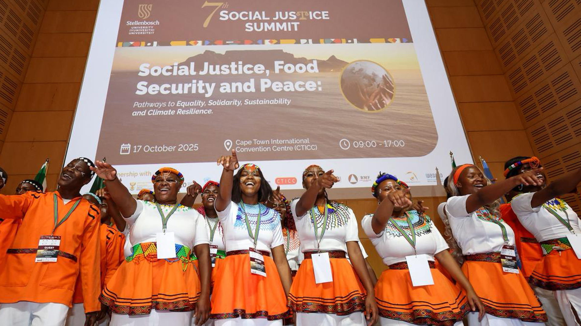 President Cyril Ramaphosa addresses the 7th Social Justice Summit at the Cape Town ICC