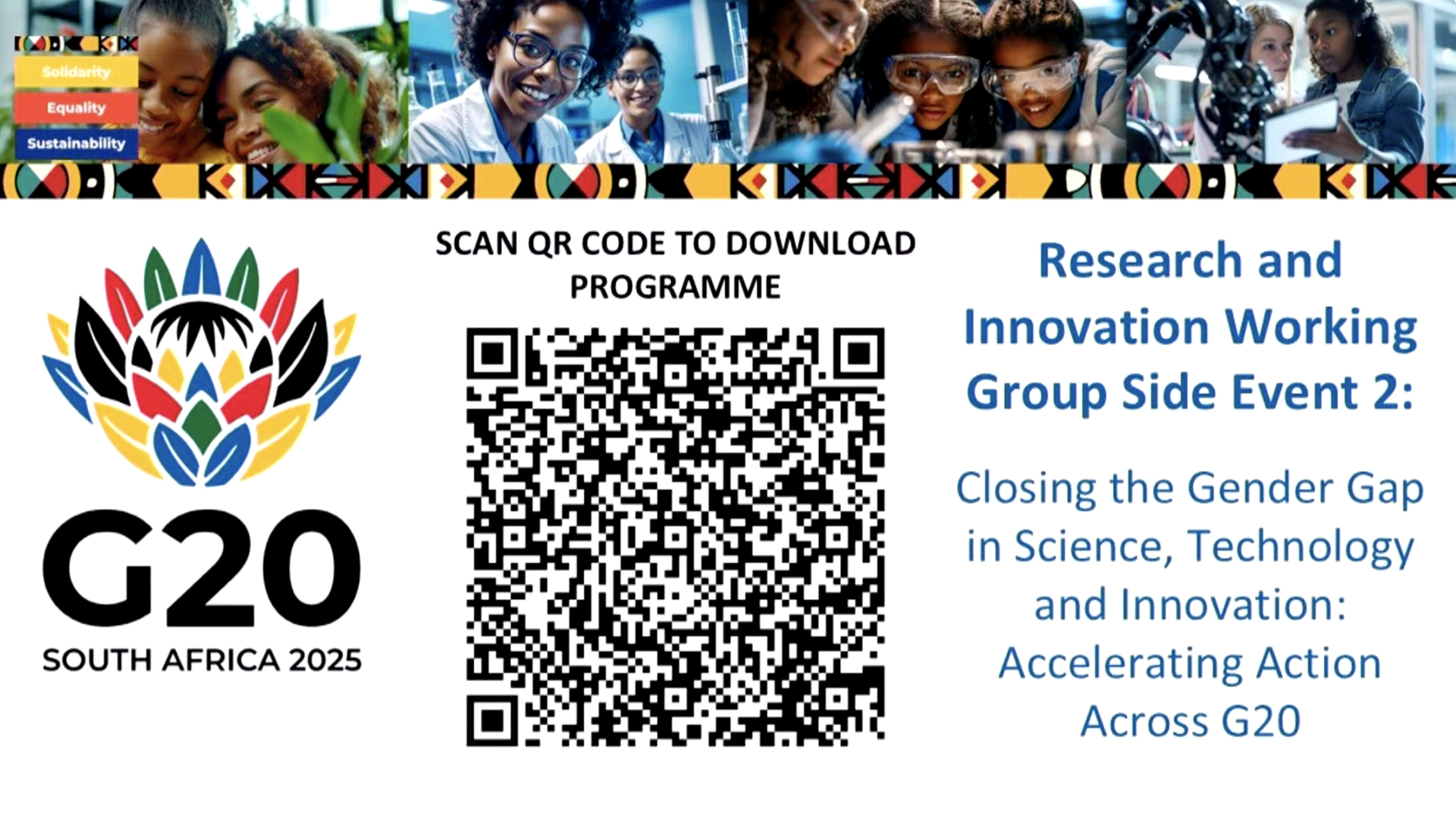 The Second G20 Research and Innovation Working Group Side Event