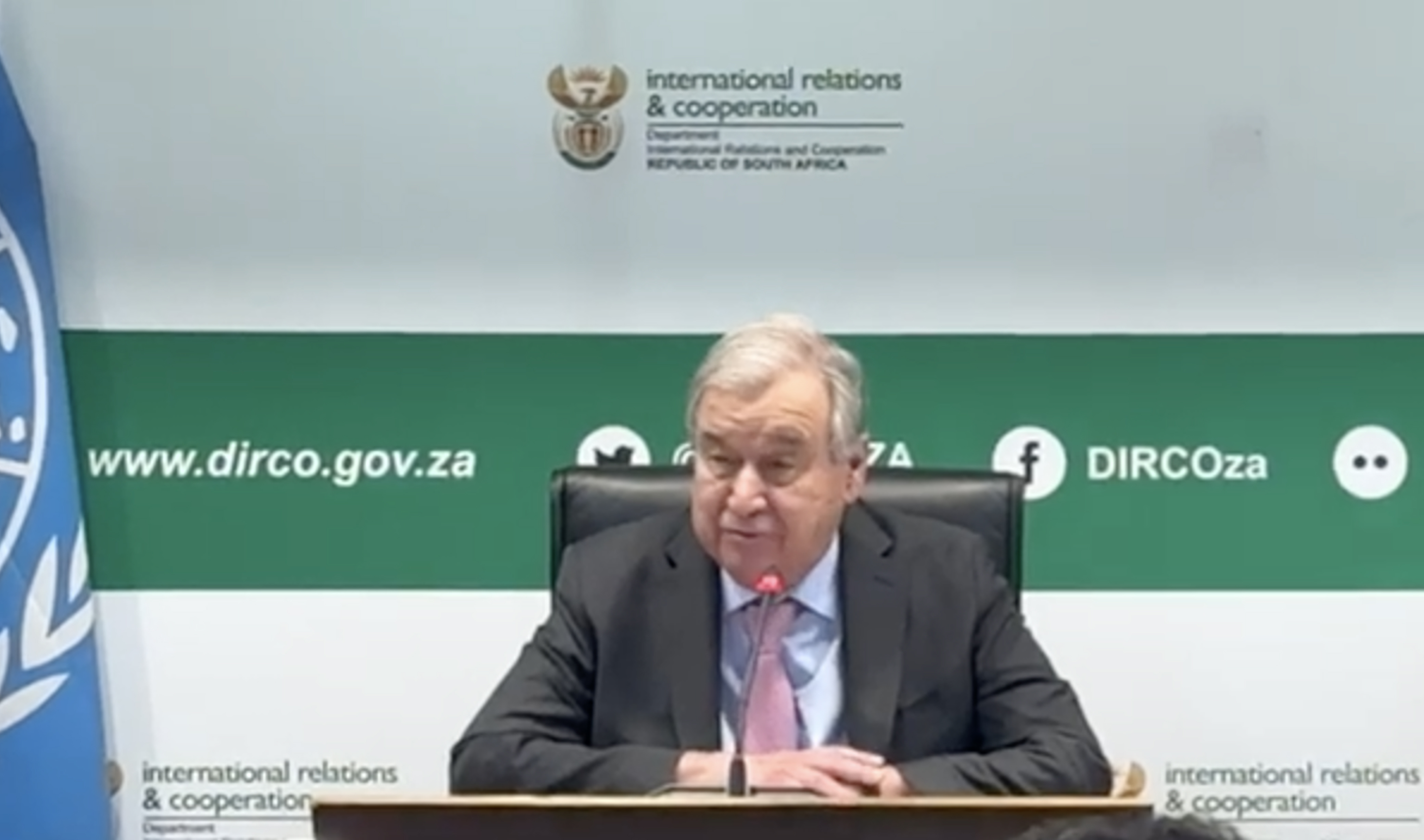 UN Secretary General António Guterres's media statement following a meeting with Minister Lamola