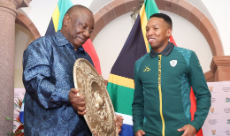 President Cyril Ramaphosa attends the the Olympics and Paralympics recognition event
