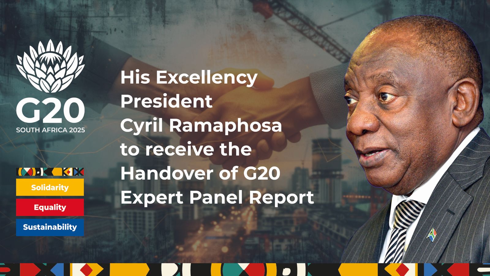 Handover of G20 Expert Panel Report, Wanderers Country Club