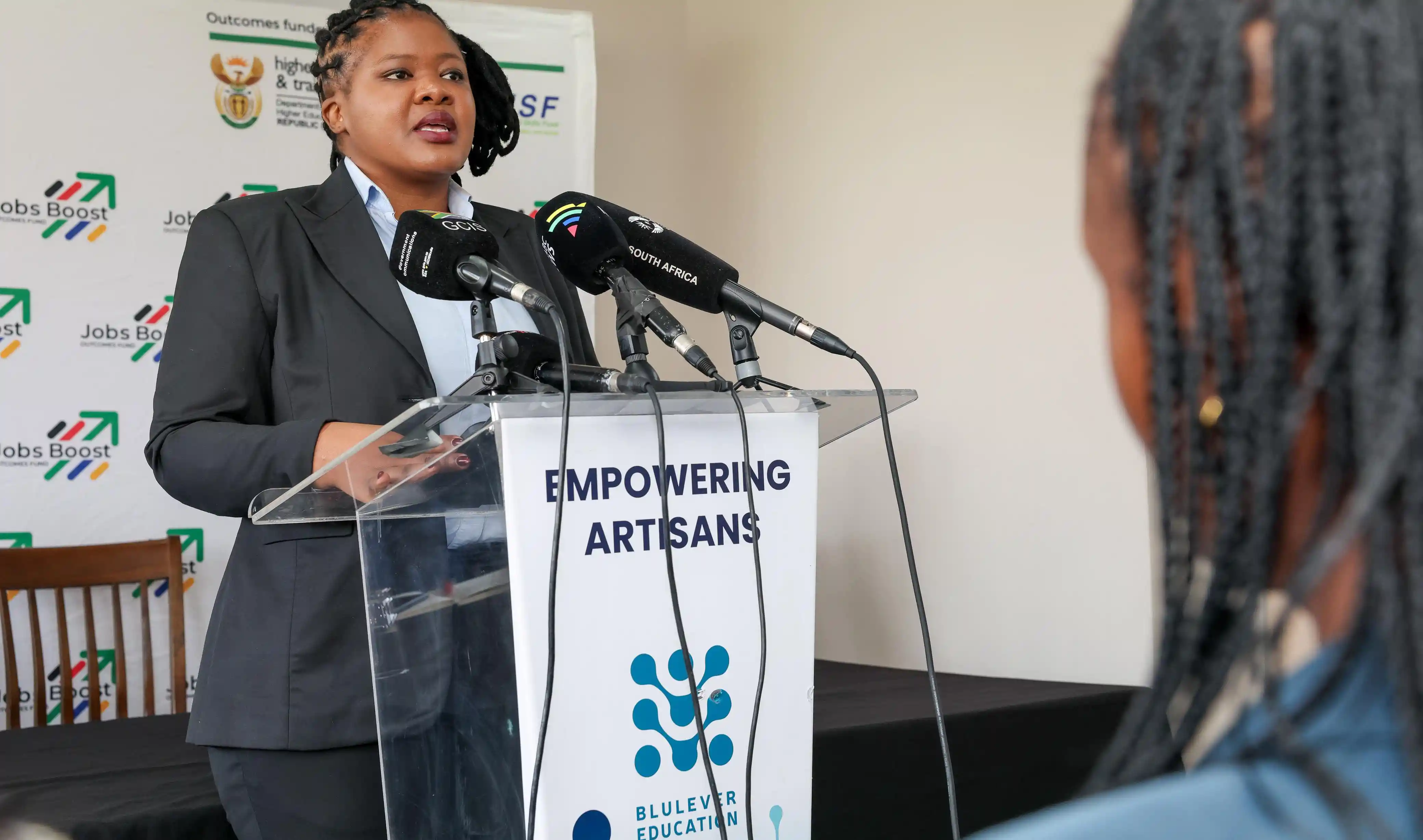 Deputy Minister Nonceba Mhlauli delivers they keynote address at the (PYEI) Q1 2025:2026 results