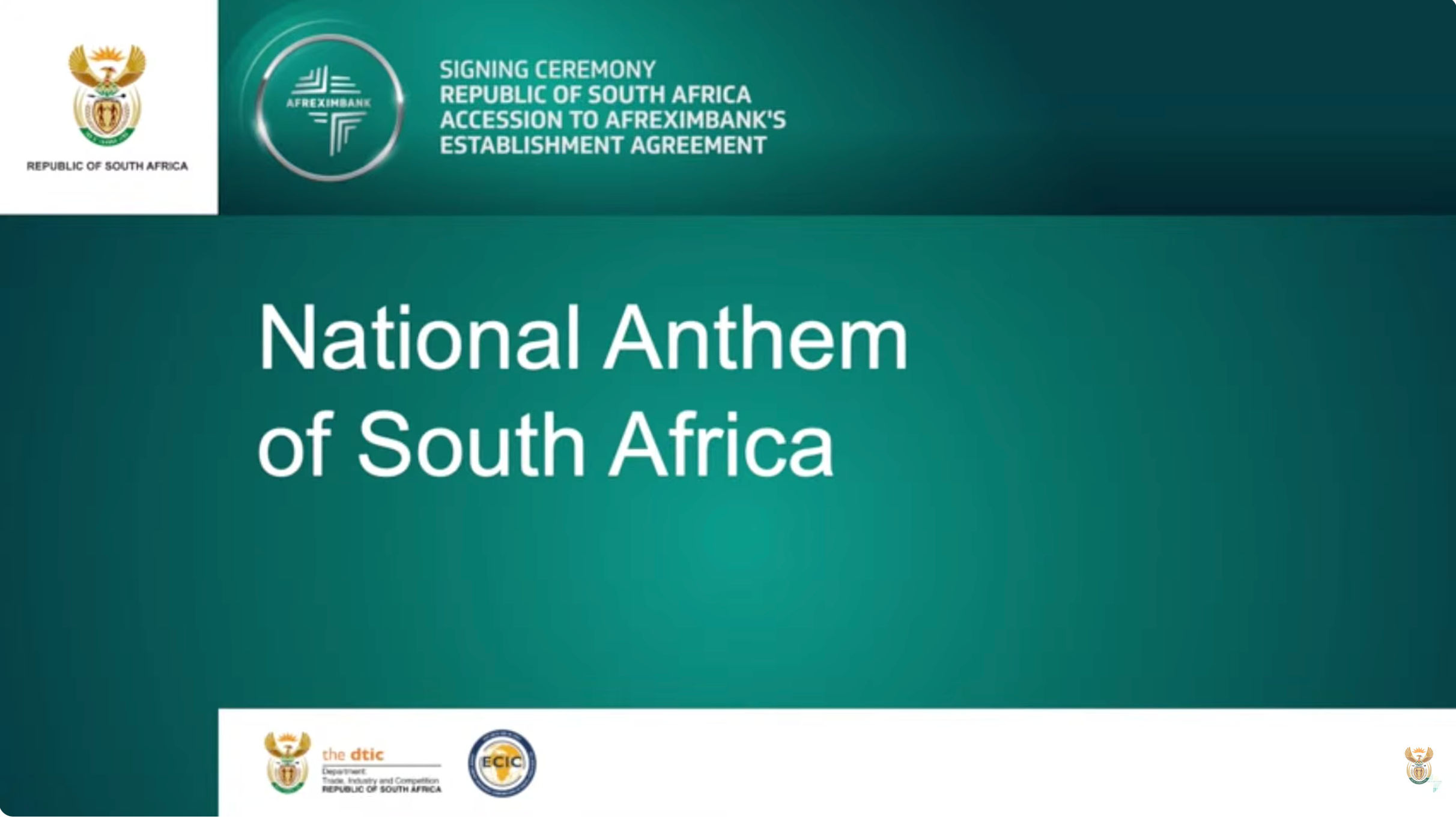 President Cyril Ramaphosa addresses Afreximbank Accession Ceremony